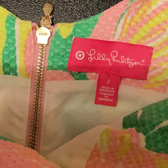 Lilly Pulitzer Flamingo Fan Dance Shift Dress Size 2 - Picture 3 of 3
